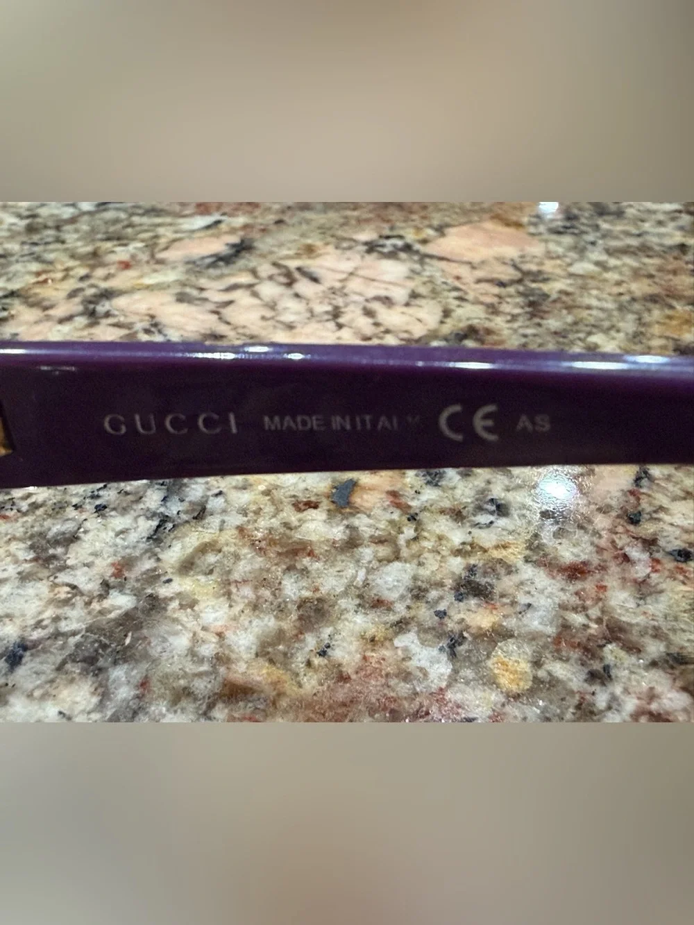 Gucci Purple Designer Women’s Prescription Eyeglass Frames with Gold Logo